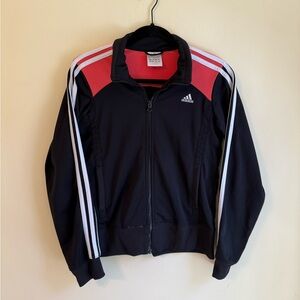 Adidas Vintage Jacket Black/Red *GOOD USED CONDITION*